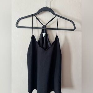 J.Crew Elegant Black Scallop Camisole